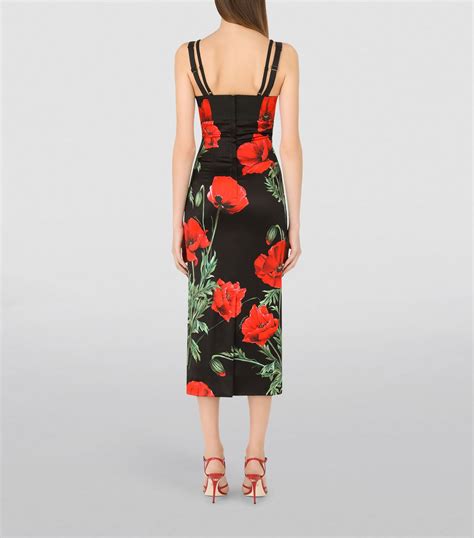 dolce gabbana floral midi dress